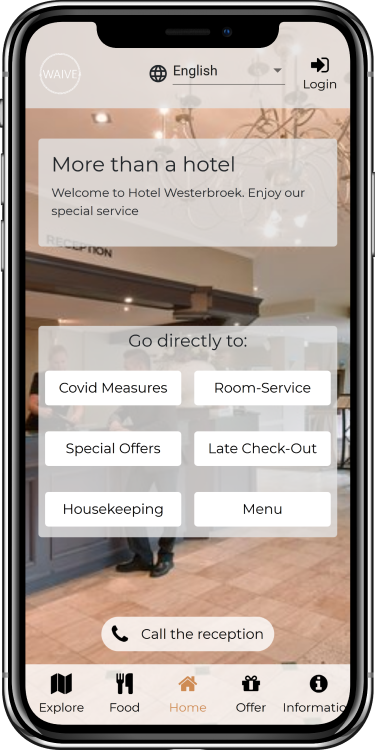 Waive App Home